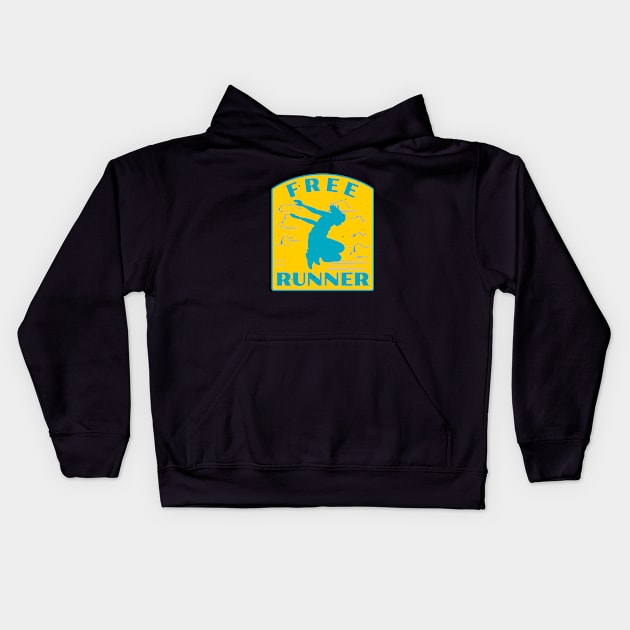 Freerunning Parkour Vintage Freerunner Kids Hoodie by Foxxy Merch